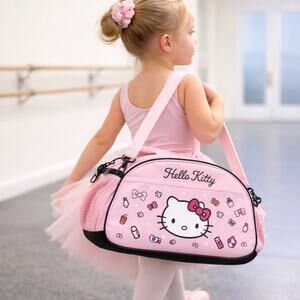 Sanrio HELLO KITTY Pink Duffle Bag Carry On Overnight Travel 18 x 11 Dance Gym